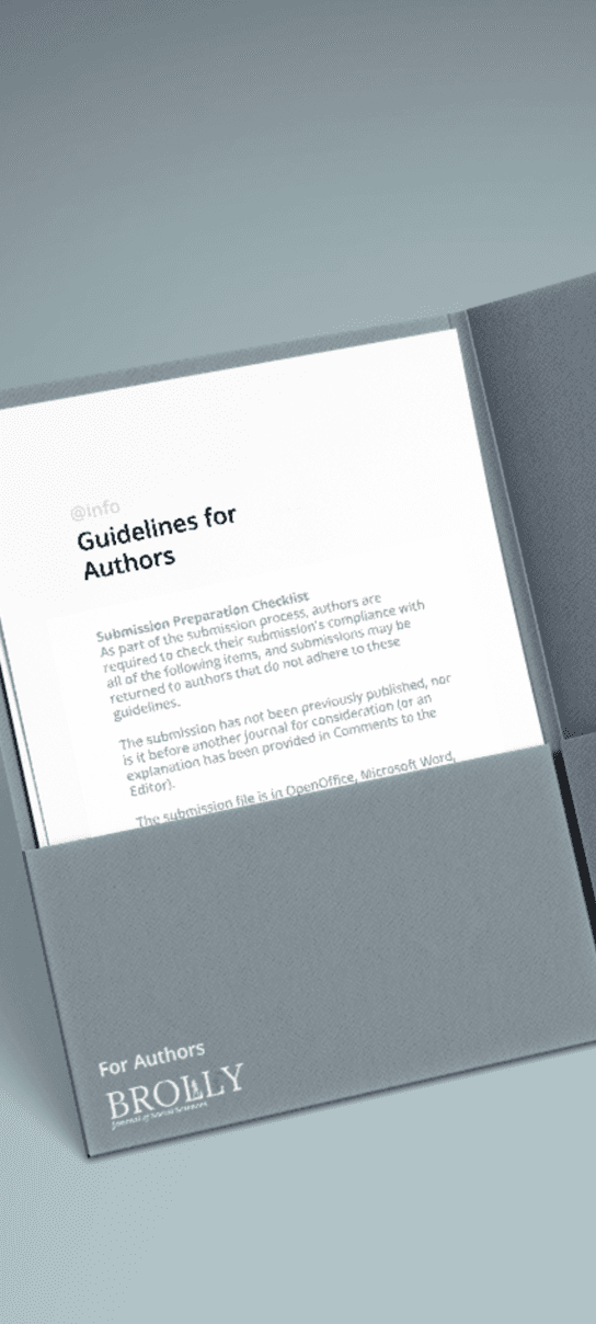 guidelines for authors, folder, Brolly Journal of Social Sciences